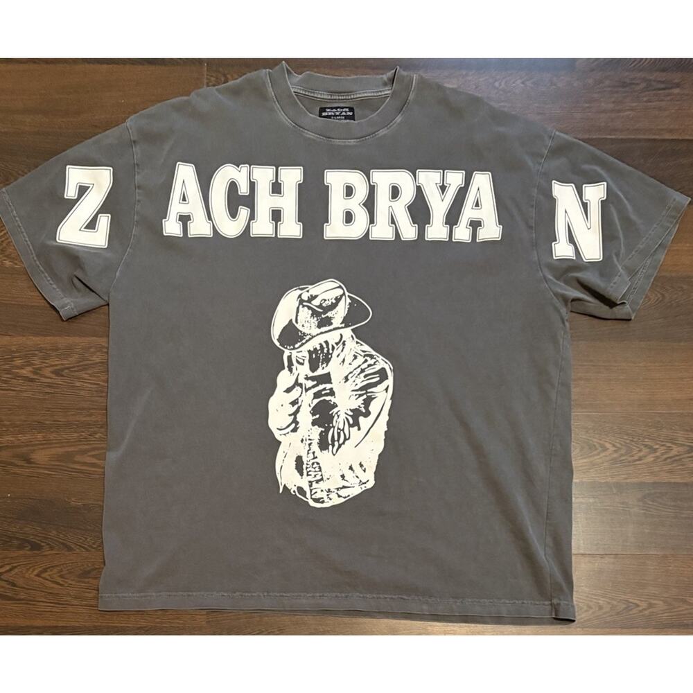 Zach Bryan Burn Burn Burn Buckeye Tour Shirt Tee Gray XLarge Concert Promo Merch
